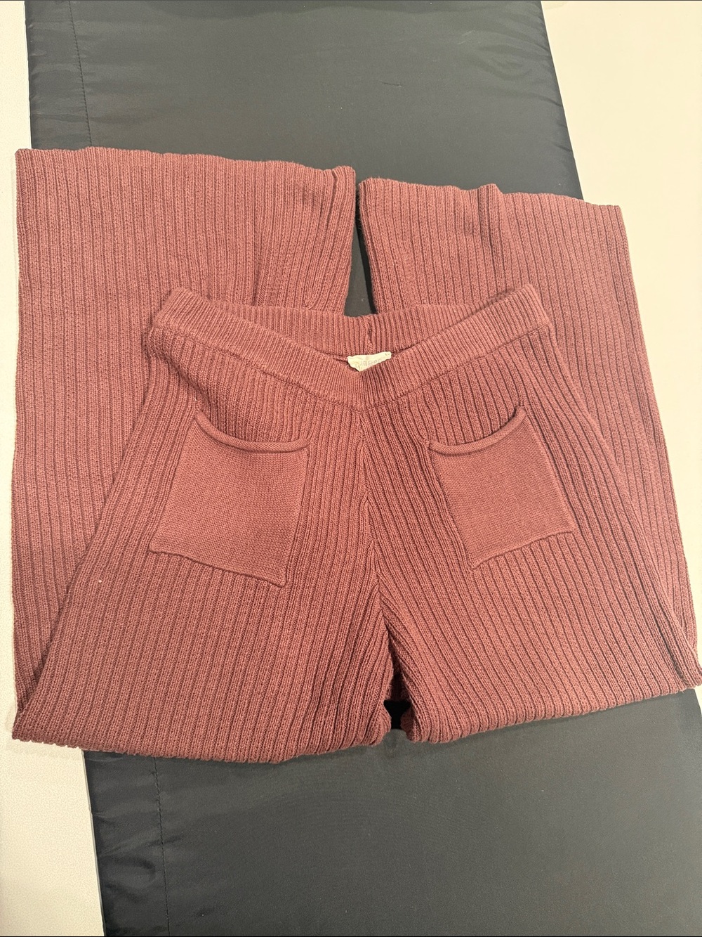Umgee Ribbed Wide-Leg Knit Pants
